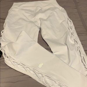 As small why Alo lace leggings.